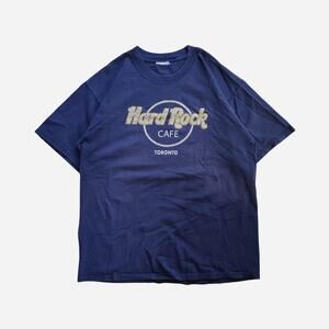 Vintage Hard Rock Cafe Toronto T-Shirt
Navy blue with Hard Rock CAFE logo and TO